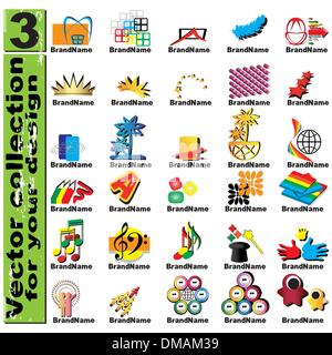 Set di vari elementi del vettore Illustrazione Vettoriale