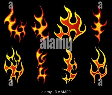 Fire schemi impostati Illustrazione Vettoriale