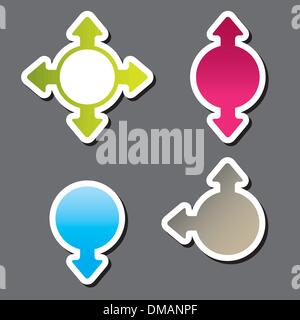 Vettore colorato adesivo . Illustrazione Vettoriale Illustrazione Vettoriale