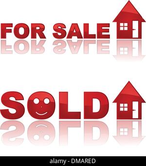 Immobiliare di segni Illustrazione Vettoriale