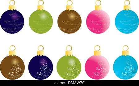 sfere di Natale Illustrazione Vettoriale
