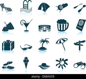 Viaggio set di icone Illustrazione Vettoriale