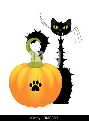 Gatto di Halloween Illustrazione Vettoriale