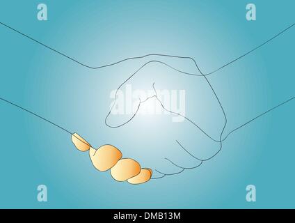 Vettore di handshake Illustrazione Vettoriale