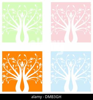 Alberi di arte Illustrazione Vettoriale