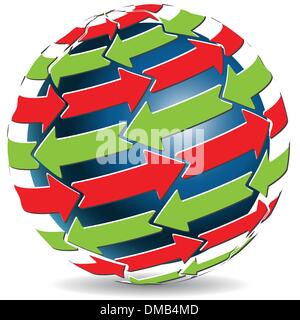 Frecce verdi e rosse Illustrazione Vettoriale