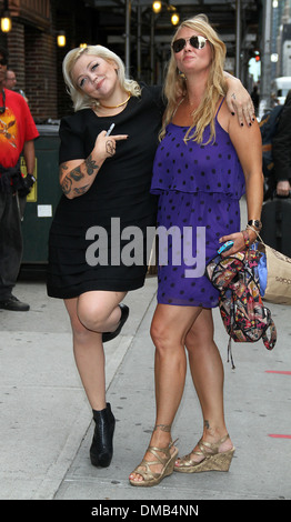 Elle Re e London King 'Late Show con David Letterman' alla Ed Sullivan Theater - Arrivi New York City USA - 22.08.12 Foto Stock