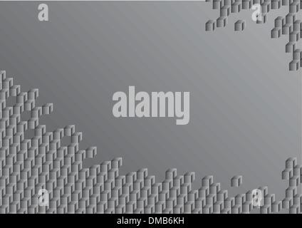 Abstract i cubi su uno sfondo grigio Illustrazione Vettoriale