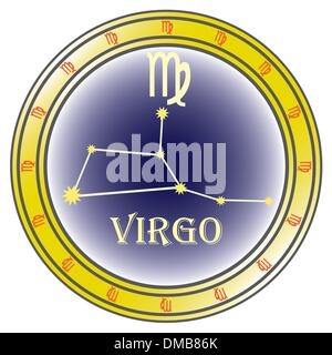 Segno zodiacale vergine Illustrazione Vettoriale