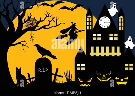 Halloween illustrazione Illustrazione Vettoriale