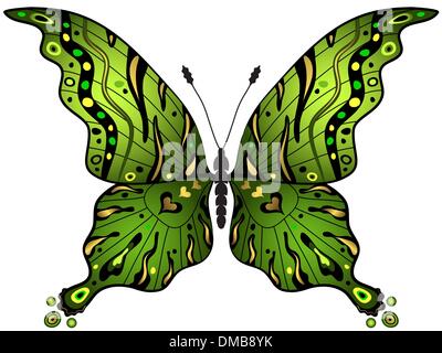 Verde-oro butterfly Illustrazione Vettoriale