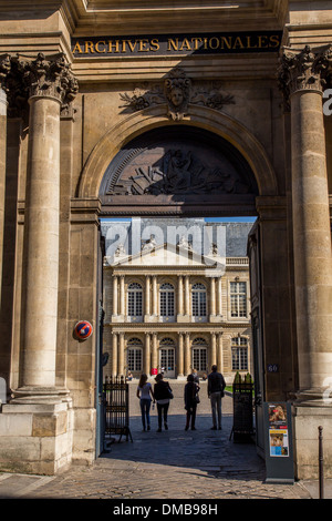 L'HOTEL DE SOUBISE ospita gli archivi nazionali, 3RD ARRONDISSEMENT DI PARIGI (75), Ile-de-France, Francia Foto Stock