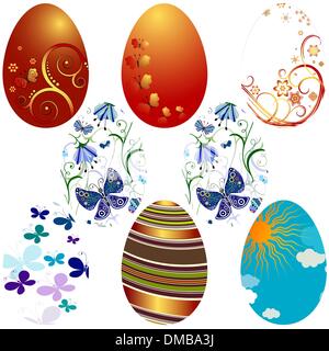 Impostare Pasqua della uova Illustrazione Vettoriale