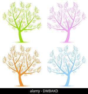 Alberi di arte Illustrazione Vettoriale