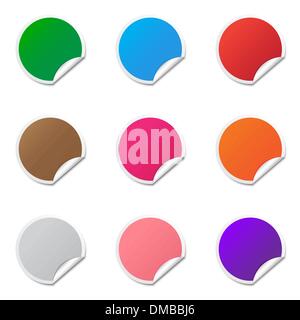 Autoadesivi in bianco Illustrazione Vettoriale