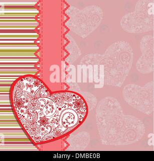 Cartolina con cuore Illustrazione Vettoriale