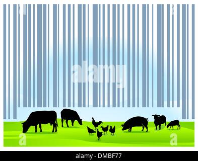 Agricoltura di codici a barre Illustrazione Vettoriale