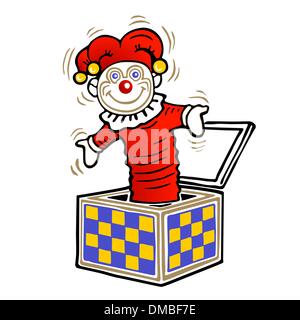 Clown nella casella Illustrazione Vettoriale