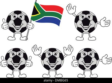 Pallone da calcio Mascotte Illustrazione Vettoriale