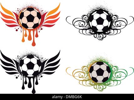 Pallone da calcio, vettore Illustrazione Vettoriale