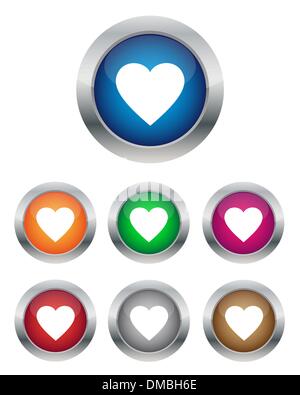 Tasti del cuore Illustrazione Vettoriale