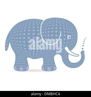 Carino safari carattere grigio elefante Illustrazione Vettoriale