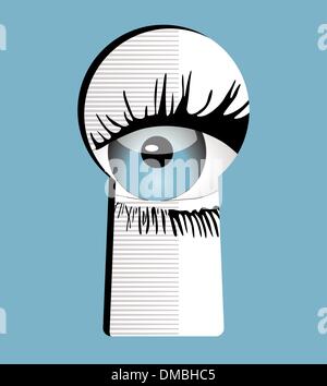 Per mantenere un occhio su Illustrazione Vettoriale