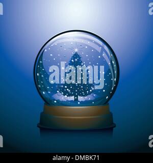 Natale Snow Globe illustrazione Illustrazione Vettoriale