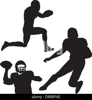Silhouette di un giocatore di football Illustrazione Vettoriale