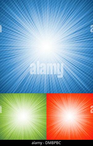 Vettore retrò blu burst sfondo astratto Illustrazione Vettoriale