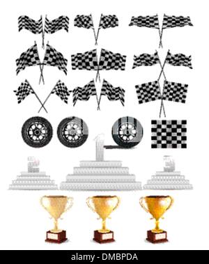 Racing gli elementi di design Illustrazione Vettoriale