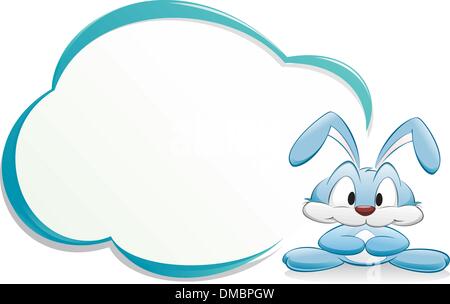 Cartoon carino Bunny con telaio Illustrazione Vettoriale