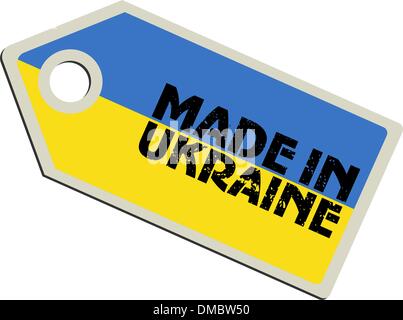 Etichetta del vettore di fatto in Ucraina Illustrazione Vettoriale