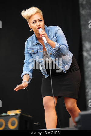 Emeli Sande V Festival 2012 tenutasi a Weston Park - Prestazioni - Giorno Due Staffordshire Inghilterra - 19.08.12 Foto Stock