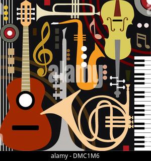 Abstract strumenti musicali Illustrazione Vettoriale
