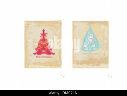 Abstract albero di Natale carta di serie Illustrazione Vettoriale