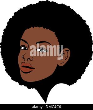 Capelli afro pop art Illustrazione Vettoriale