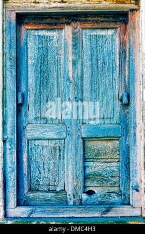 Vecchie persiane di legno, sfondo Foto Stock