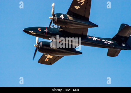 Un F7F Tigercat su un volo ad ali su Camarillo Air Show in agosto del 2011 Foto Stock