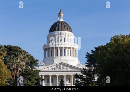 Lo Stato della California e casa Capitol Building, Sacramento, CA Foto Stock