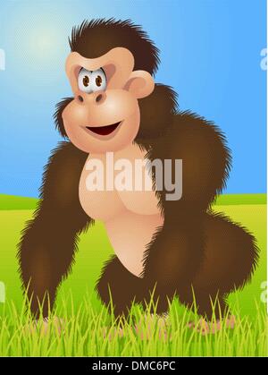 Fumetto della gorilla Illustrazione Vettoriale