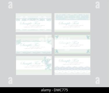 Raccolta dal blu business cards Illustrazione Vettoriale