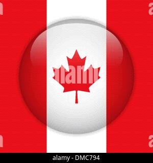 Canada bandiera pulsante lucida Illustrazione Vettoriale