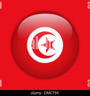 Bandiera della Turchia pulsante lucida Illustrazione Vettoriale