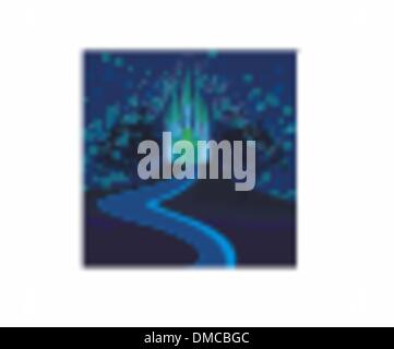 Magic fiabesco Castello principessa Illustrazione Vettoriale