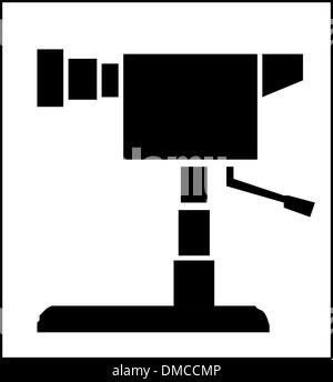 Filmato silhouette della fotocamera Illustrazione Vettoriale