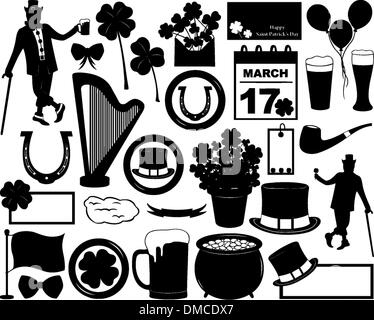 San Patrizio elementi Illustrazione Vettoriale