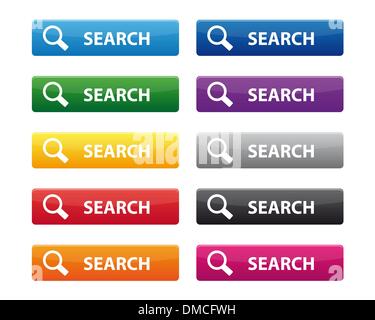 Pulsanti di ricerca Illustrazione Vettoriale