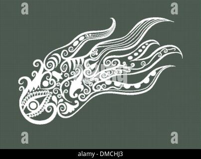 Polpo vettore ornamento Illustrazione Vettoriale