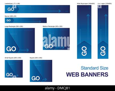 Dimensioni standard banner Web Illustrazione Vettoriale